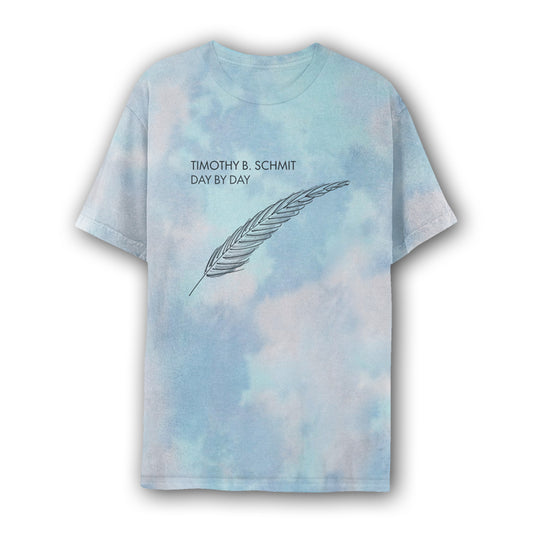 tee-tiedye-"Day by Day Timothy B. Schmit" with feather